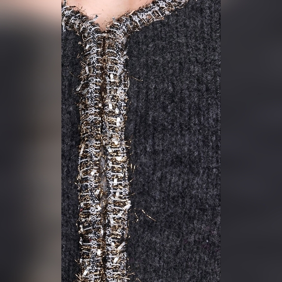 rag & bone Davies Metallic-Trim Crewneck Cardigan New Med - Picture 9 of 16